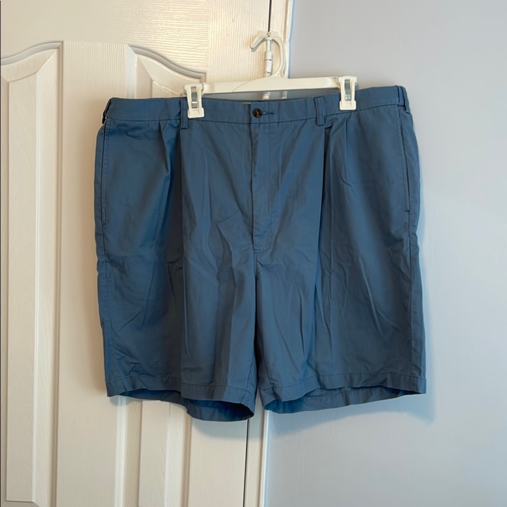 Haggar Blue Hidden Expandable Waist Shorts Classic Design